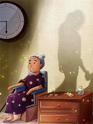 妈妈生病了三个儿子一起照顾